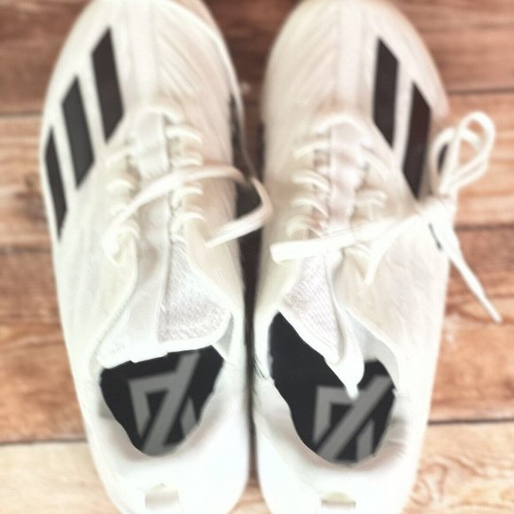 Adidas adizero Molded Football Cleats WHITE | BLACK | WHITE HR1615 Mens Size 10 main image 6
